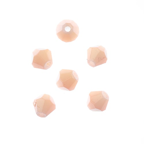 Bicone 2Strand 7in (apx64pcs) 6mm Opaque Cream