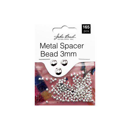 26001401-047 John Bead MHF Spacer Bead Metal 3mmV 165pc