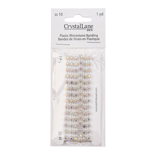 Rhinestone Banding 1yds, Ss10 Transparent Casing