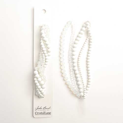 27290100-36 Twisted Bead Strands Queen Anne's Lace
