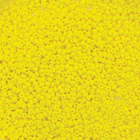 Opaque lemon yellow 10/0 Czech