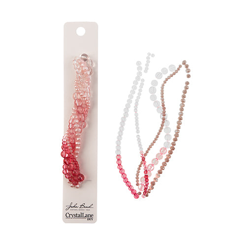 27290100-54 Twisted Bead Strands Pink Twilight