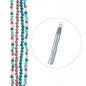 Designer 7in Four Bead Strands Glass Bicone Purple and Blue Mix (4mm)