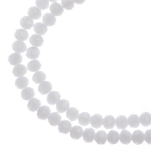 Rondelle 2 Strand 7in (apx110pcs) 3x4mm Opaque White Matt