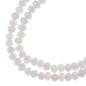 Rondelle 2 Strand 7in (apx110pcs) 3x4mm Opaque White Matt AB