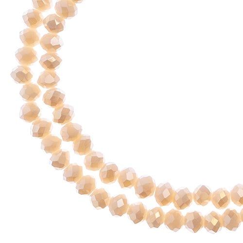 Rondelle 2 Strand 7in (apx110pcs) 3x4mm Opaque Cream AB