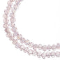 Rondelle 2 Strand 7in (apx110pcs) 3x4mm Transparent Pink AB
