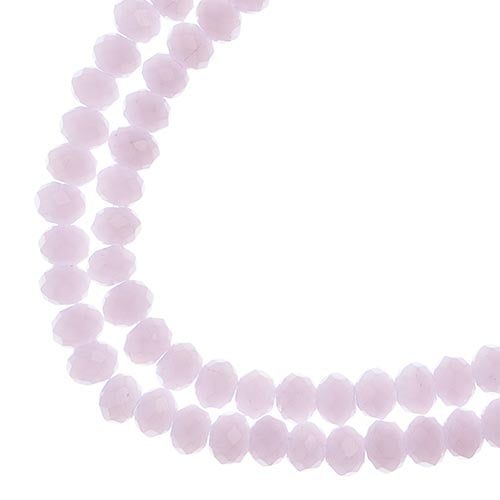 Rondelle 2 Strand 7in (apx110pcs) 3x4mm Opaque Pink