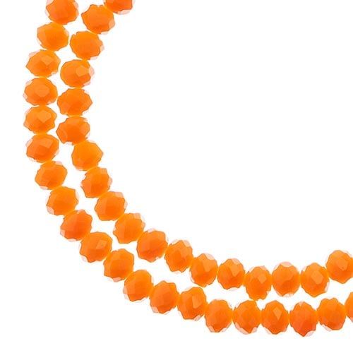Rondelle 2 Strand 7in (apx110pcs) 3x4mm Opaque Orange