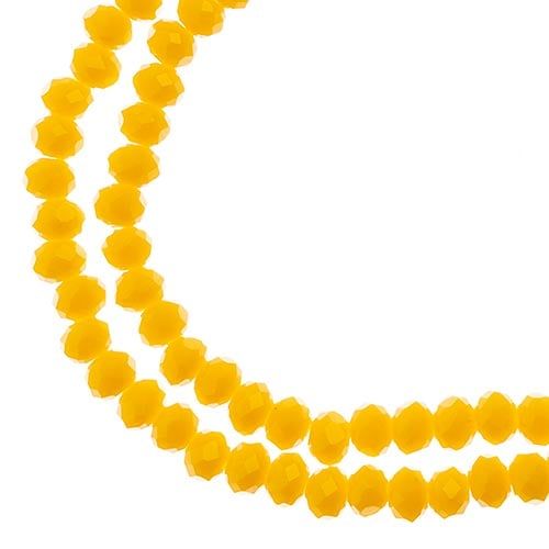 Rondelle 2 Strand 7in (apx110pcs) 3x4mm Opaque Yellow