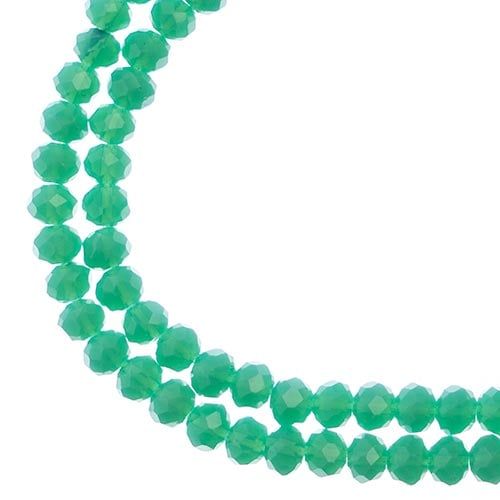 Rondelle 2 Strand 7in (apx110pcs) 3x4mm Opaque Turquoise Green