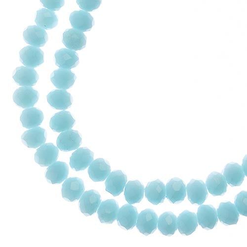 Rondelle 2 Strand 7in (apx110pcs) 3x4mm Opaque Light Blue