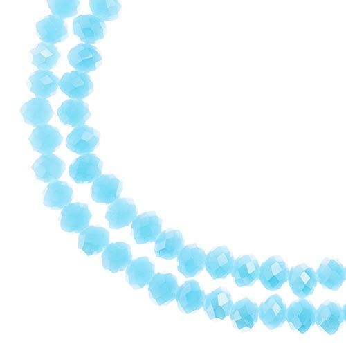 Rondelle 2 Strand 7in (apx110pcs) 3x4mm Opaque Blue AB