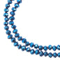 Rondelle 2 Strand 7in (apx110pcs) 3x4mm Opaque Blue Iris