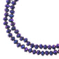 Rondelle 2 Strand 7in (apx110pcs) 3x4mm Opaque Purple Iris