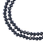 Rondelle 2 Strand 7in (apx110pcs) 3x4mm Opaque Black