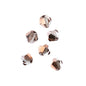Bicone 2Strand 7in (apx96pcs) 4mm Transparent Crystal with Half Copper Iris