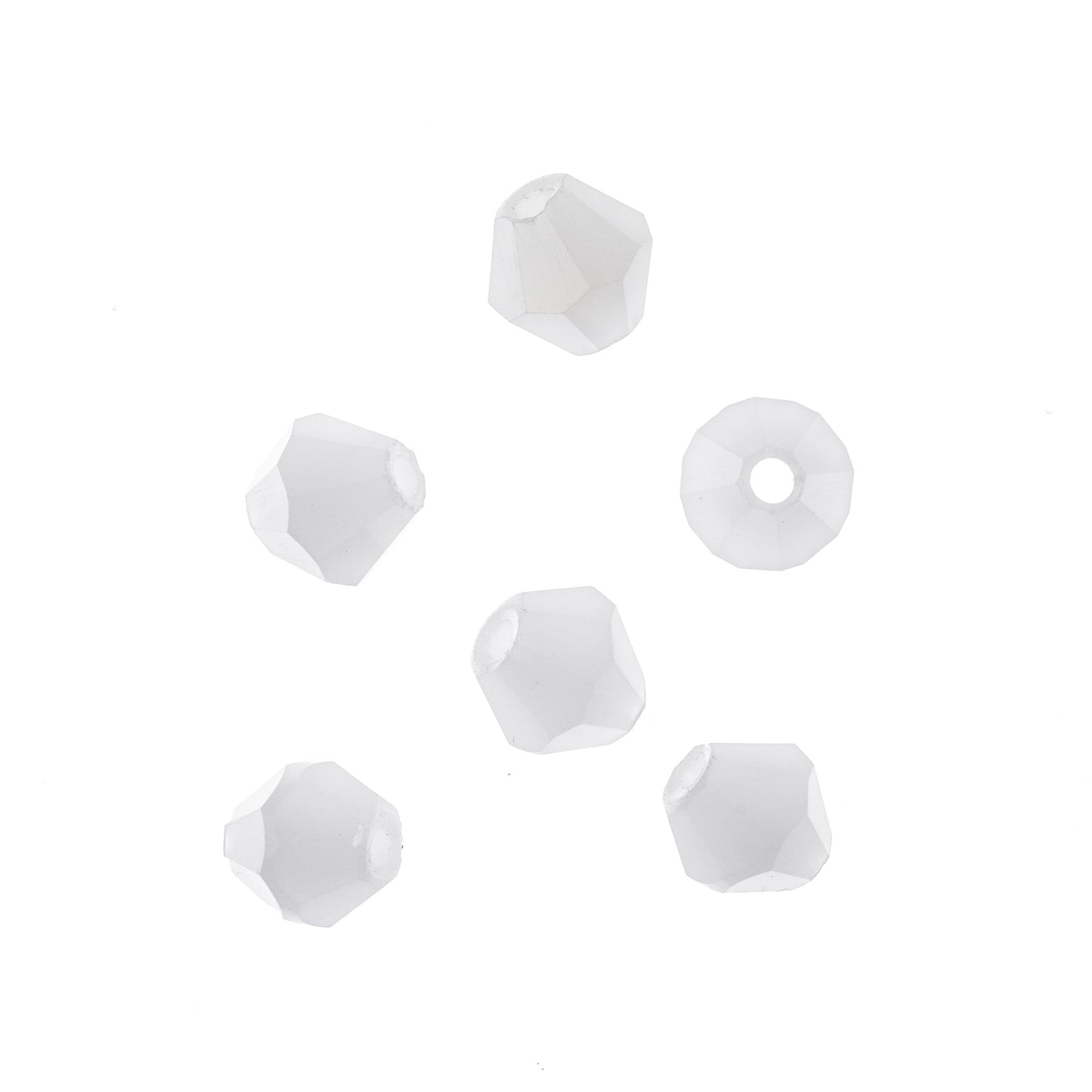 Bicone 2Strand 7in (apx64pcs) 6mm Opaque White