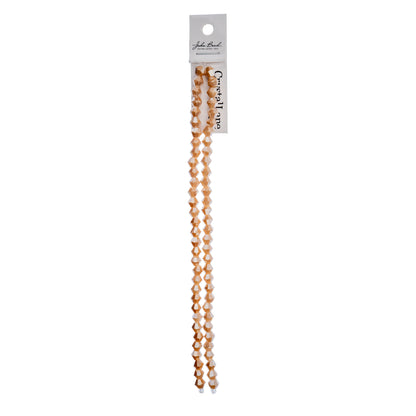 Opaque Light Champagne Luster Bicone