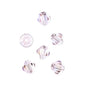 Bicone 2Strand 7in (apx64pcs) 6mm Transparent Pink AB