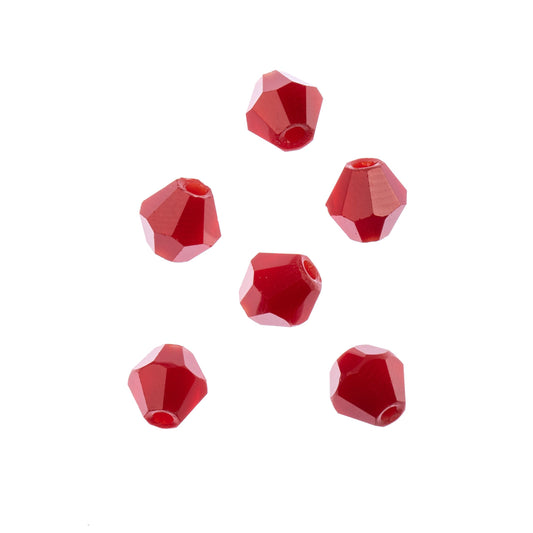 Bicone 2Strand 7in Opaque Red