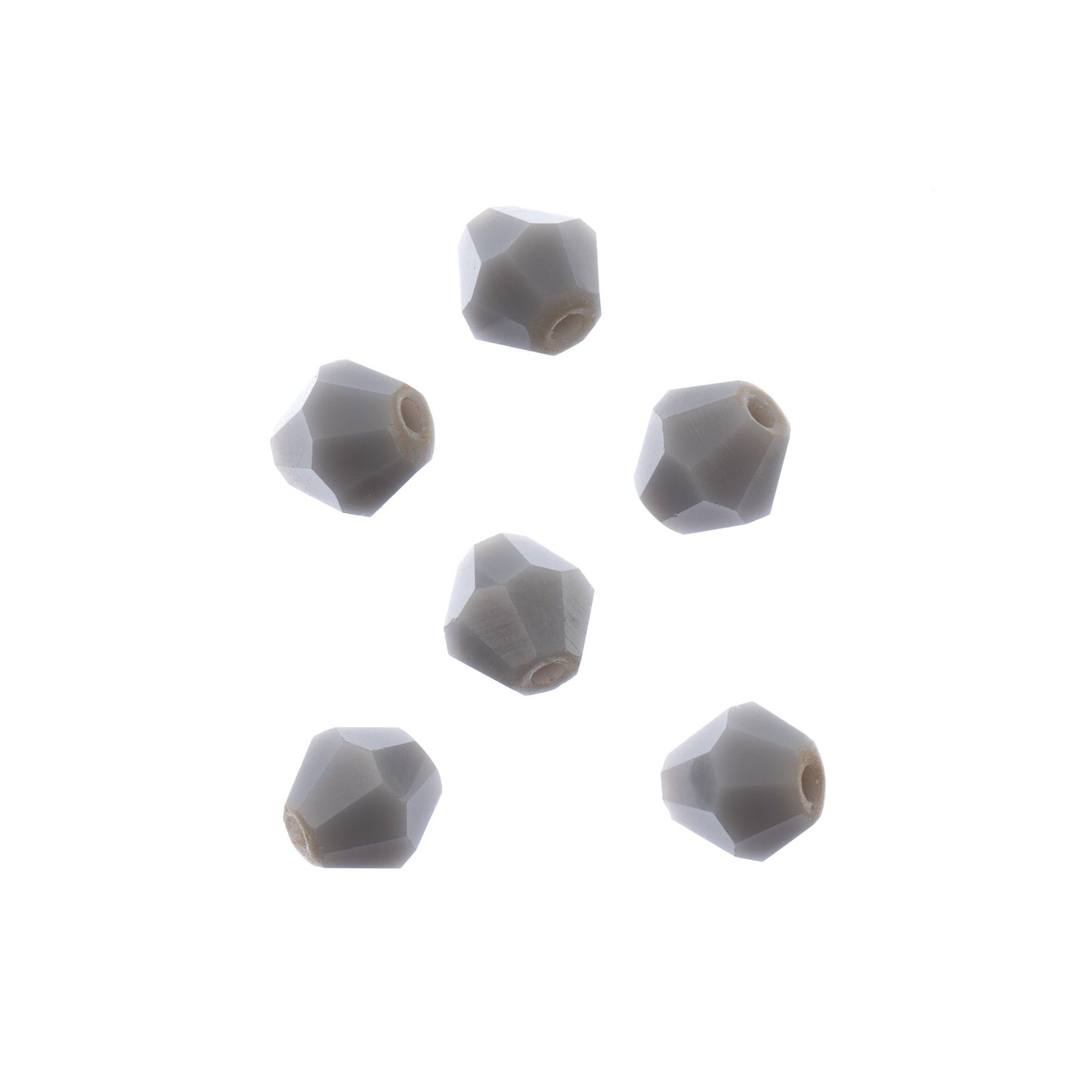 Bicone 2Strand 7in (apx64pcs) 6mm Opaque Grey