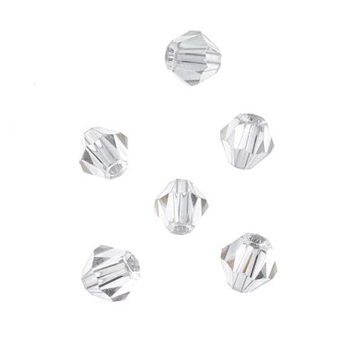 Transparent Crystal AB Bicone
