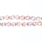 Transparent Pink AB bicone