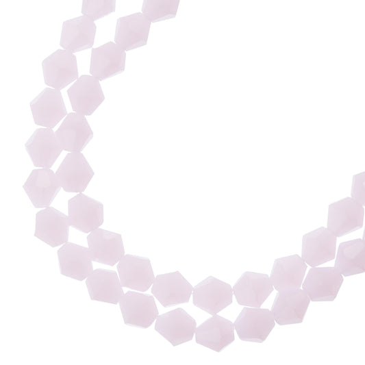 Opaque Pink Bicone Crystal Glass