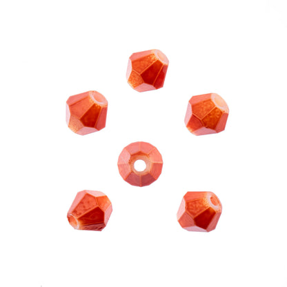 Opaque Orange Bicone Crystal Glass