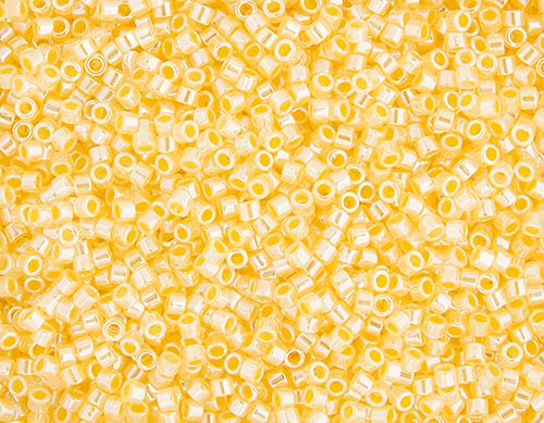 11/0 RD Crystal Yellow Ceylon Lined-Dyed (0233v)