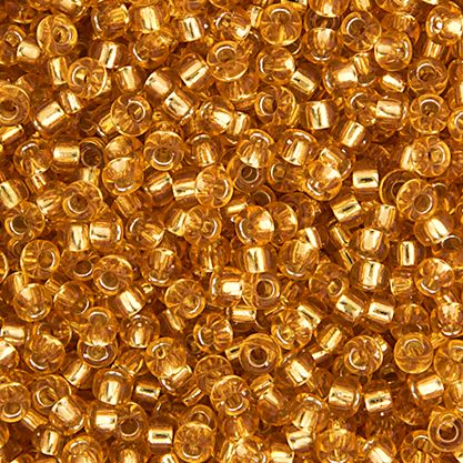 Miyuki Seed Bead 11/0 apx.22g Dark Gold Silver Lined (0004V)