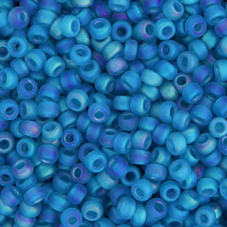 11/0 apx.22g Capri Blue Transparent AB Matte (0149FRV)