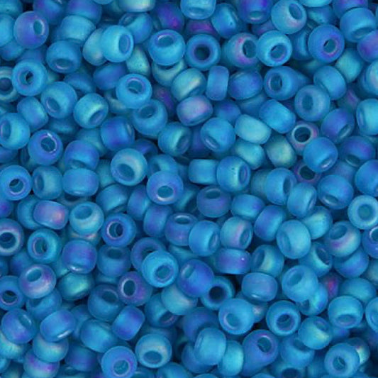 11/0 apx.22g Capri Blue Transparent AB Matte (0149FRV)