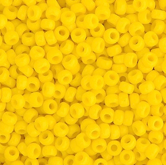 11/0 miyuki seed bead Yellow op apx 22g (0404V)