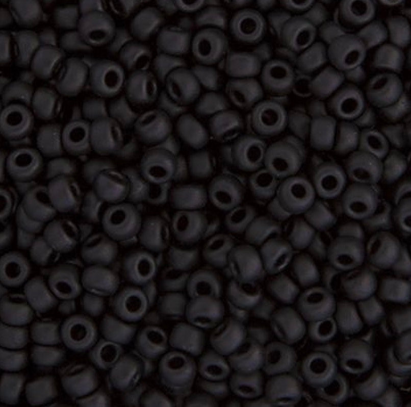 Miyuki Seed Beads 6/0 22g Tube Black Matte (0401FV)
