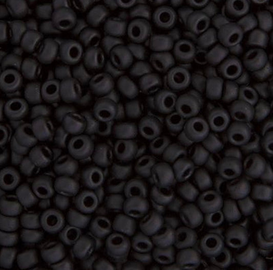 Miyuki Seed Beads 6/0 22g Tube Black Matte (0401FV)