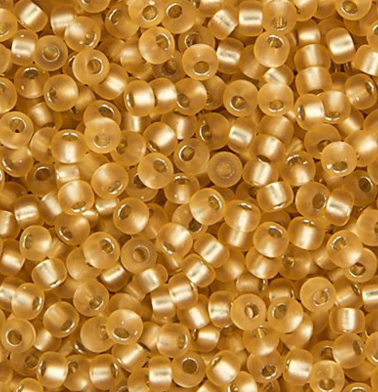 11/0 apx.22g Gold Silver Lined Semi-frosted (1902V)