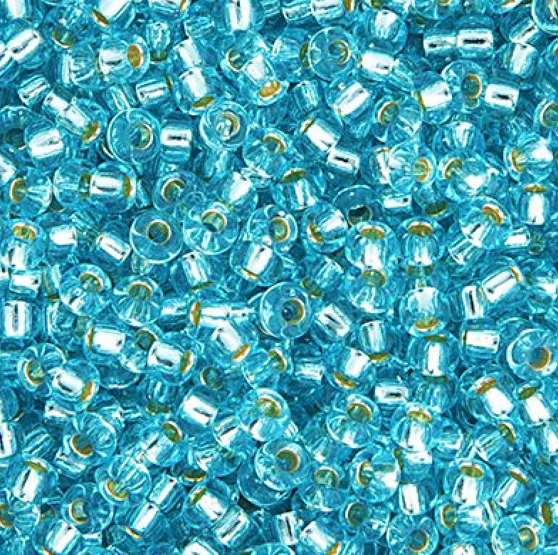 11/0 apx.22g Aqua Silver Lined (0018V)