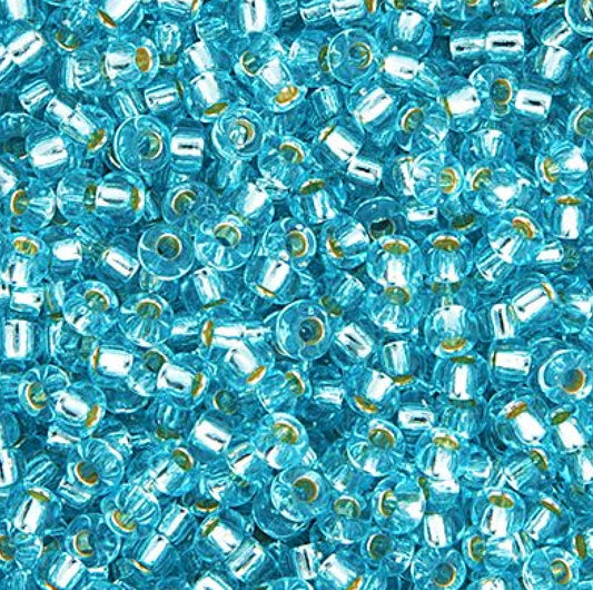 11/0 apx.22g Aqua Silver Lined (0018V)