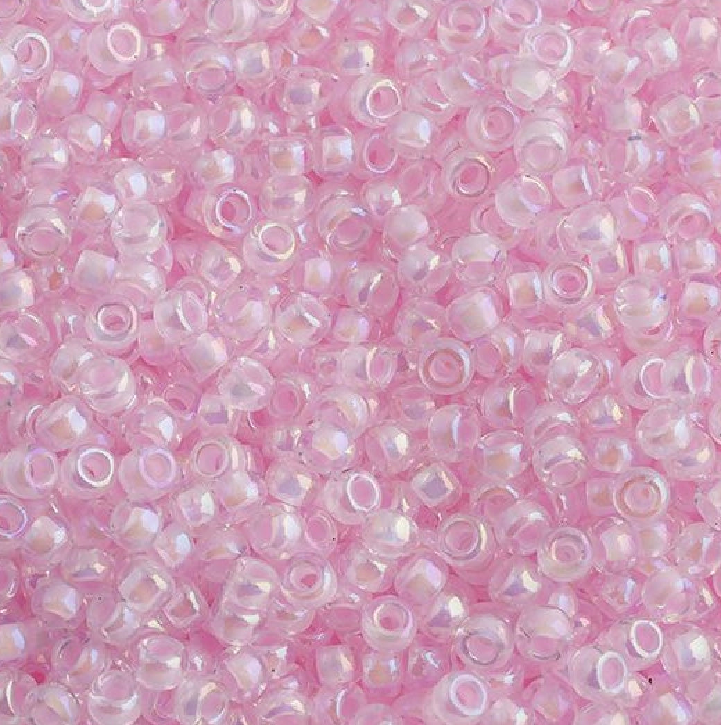 11/0 pink lined Crystal AB APX.22g (0272V)