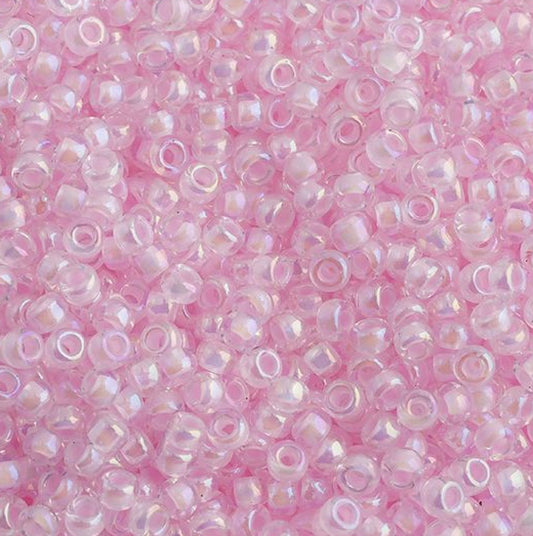 11/0 pink lined Crystal AB APX.22g (0272V)