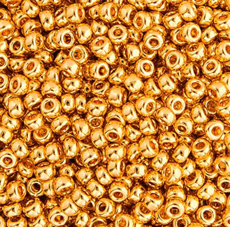 11/0 apx.5.2g 24kt Gold Plated (0191VS)