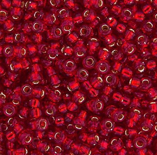 11/0 apx.22g Ruby Silver Lined (0011V)