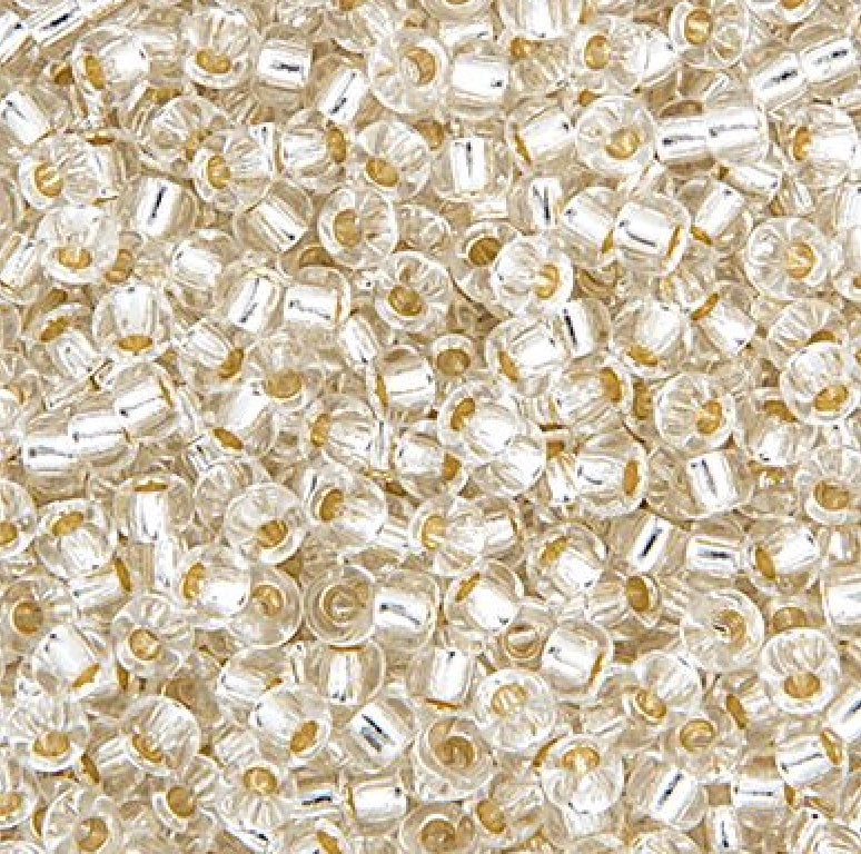 Miyuki 22gms 11/0  Crystal Silver Lined (0001V)
