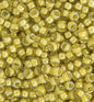 Miyuki Glass Seed Beads 11/0 (22g) Crystal Light Olivine Lined Luster (0378v)