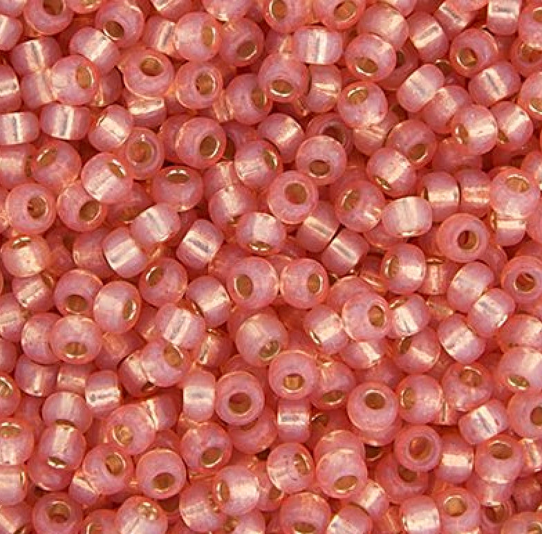 11/0 Salmon S/L dyed alabaster 22g (0642V)