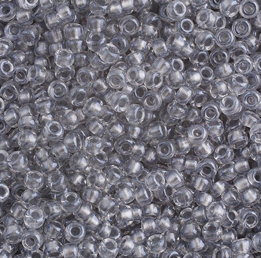 11/0 apx.22g Spkl Pewter Lined Crystal (0242V)