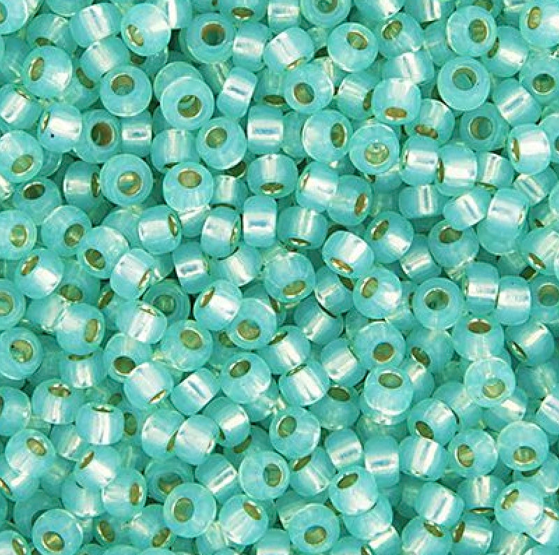 11/0 apx.22g AquaGreen S/L Opal Dyed Alabaster (0571V)