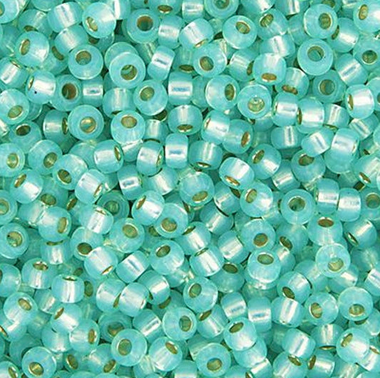 11/0 apx.22g AquaGreen S/L Opal Dyed Alabaster (0571V)